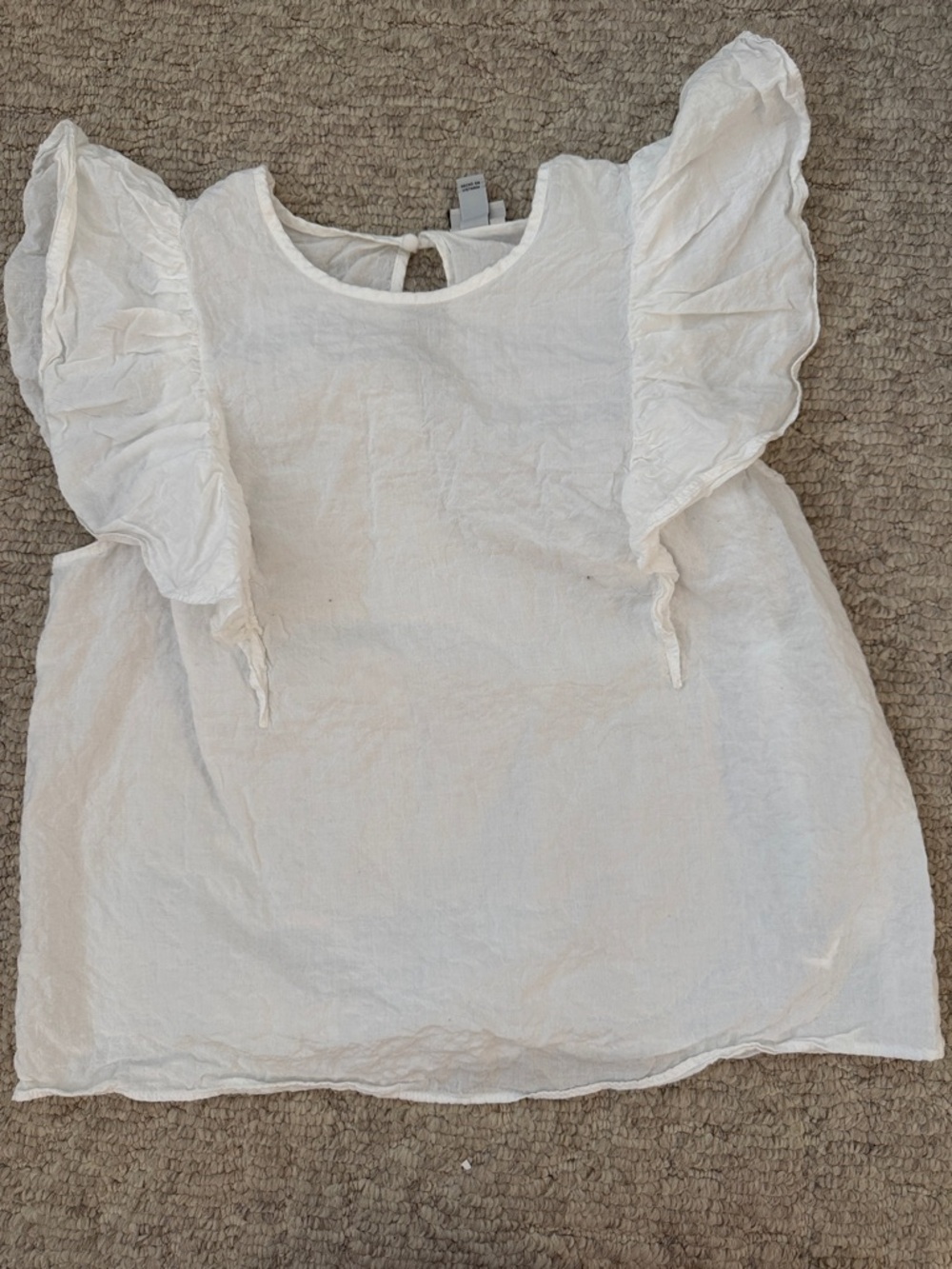 a new day White Ruffle Sleeve Tank Top